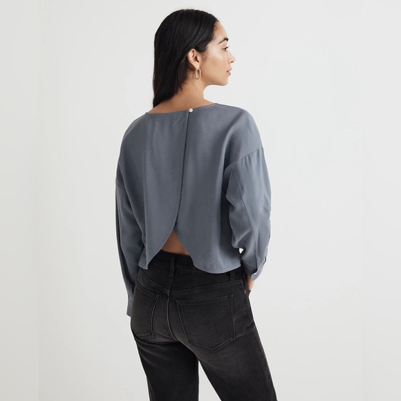 Madewell New With Tags - Relaxed Tulip-Back Top - Picture 3 of 8